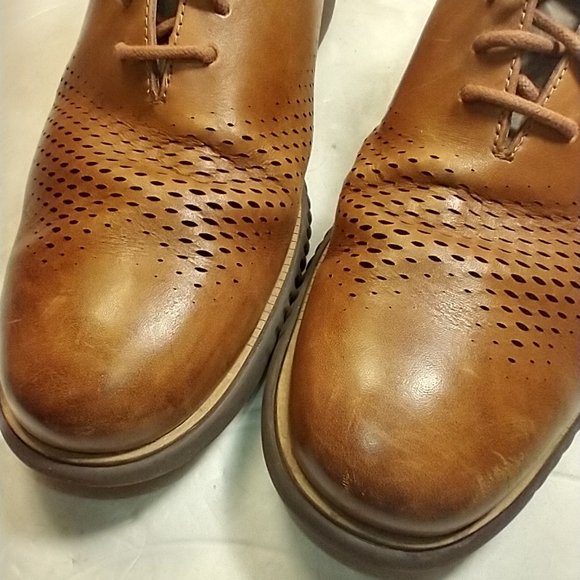 Cole Haan 2.Zerogrand Laser British Tan Wingtip Oxford Shoes Men’s sz 10.5M. - Picture 11 of 12